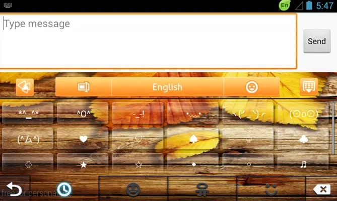 GO Keyboard Orange Autumn Theme android App screenshot 0