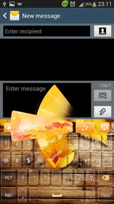 GO Keyboard Orange Autumn Theme android App screenshot 9