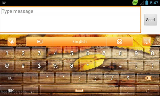 GO Keyboard Orange Autumn Theme android App screenshot 1