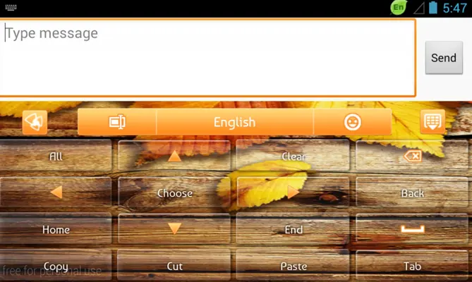 GO Keyboard Orange Autumn Theme android App screenshot 2