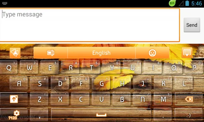 GO Keyboard Orange Autumn Theme android App screenshot 3