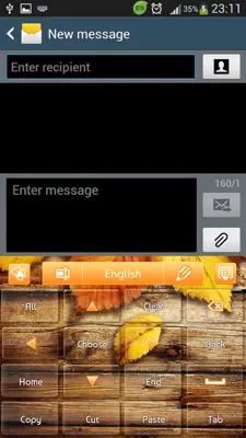 GO Keyboard Orange Autumn Theme android App screenshot 5