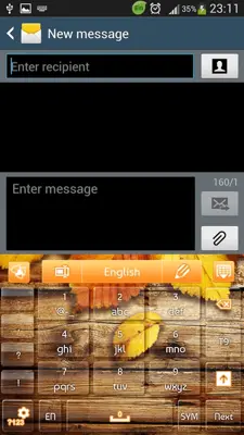 GO Keyboard Orange Autumn Theme android App screenshot 6